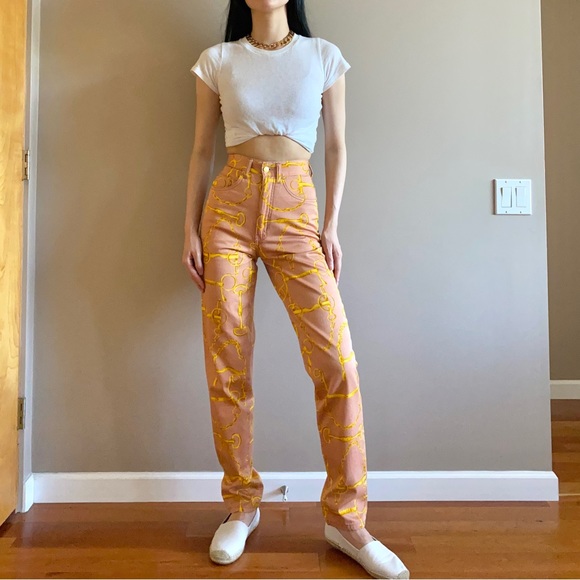 Vintage Gucci horsebit chain printed jeans - Picture 3 of 11